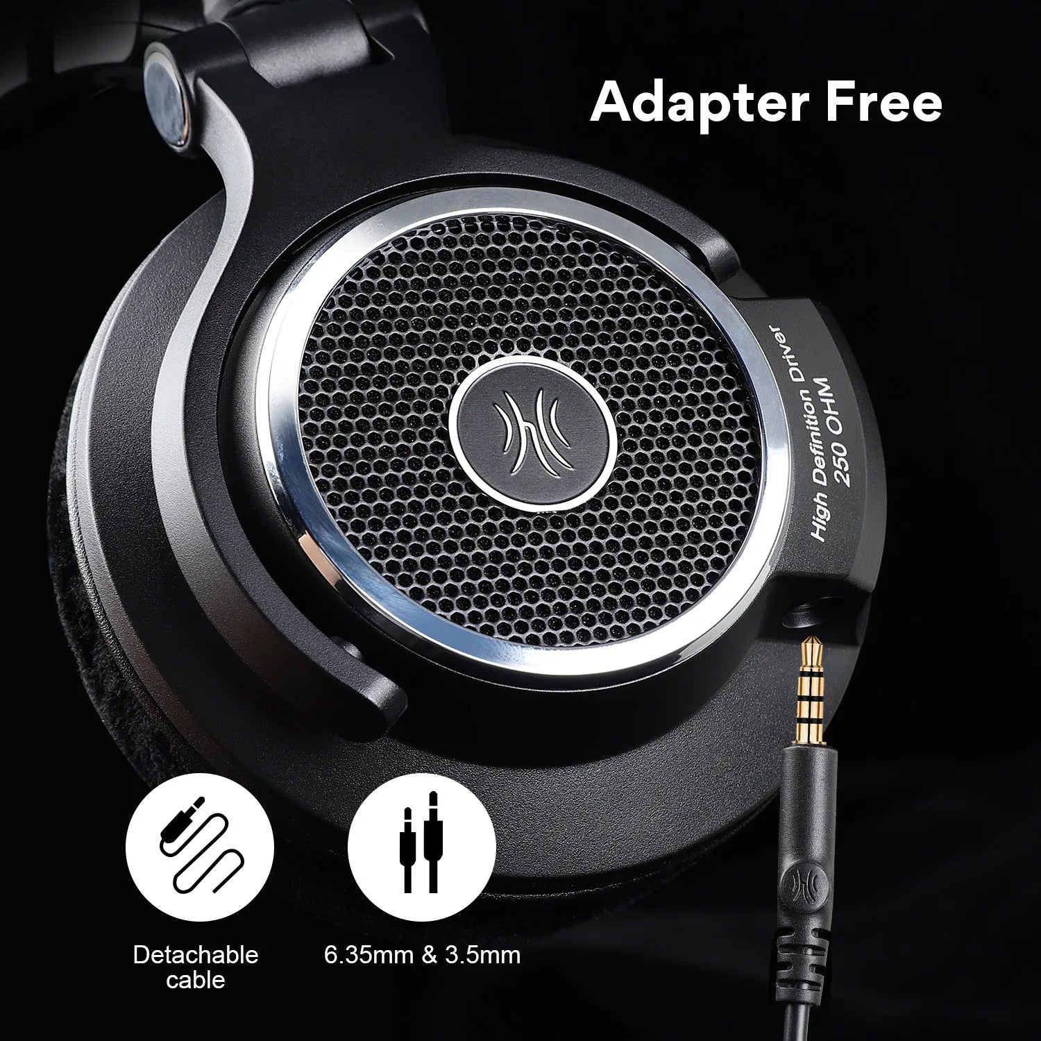 Casques audio Oneodio Monitor 80 Open Back Headphones Wired Over Ear 250Ω Audiophile HiFi Headphones Hi-Res Audio Professional Studio Headset
