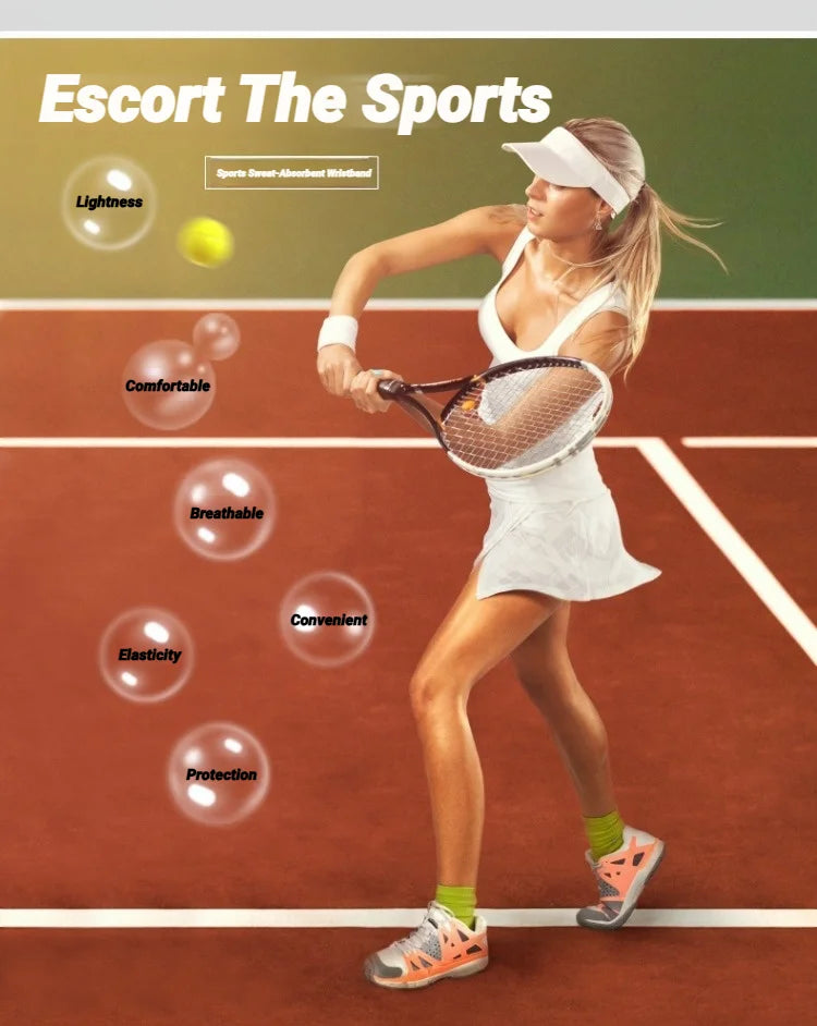 6Pcs Sweat Absorption Sports Wristband Moisture Wicking Wrist Guard For Tennis Basketball Running Sweatbands Bands Absorbent