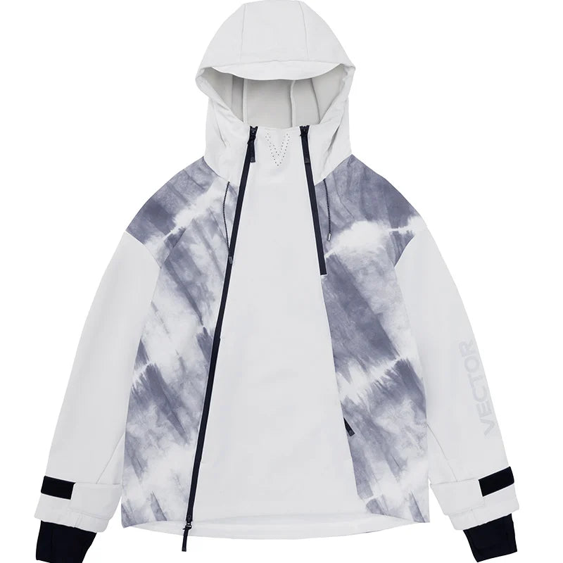 VECTOR Men and Women Splicing Skiing Skiing Top Waterproof Windproof Warm Durable Indoor and Outdoor Skiing Snowboard Jacket