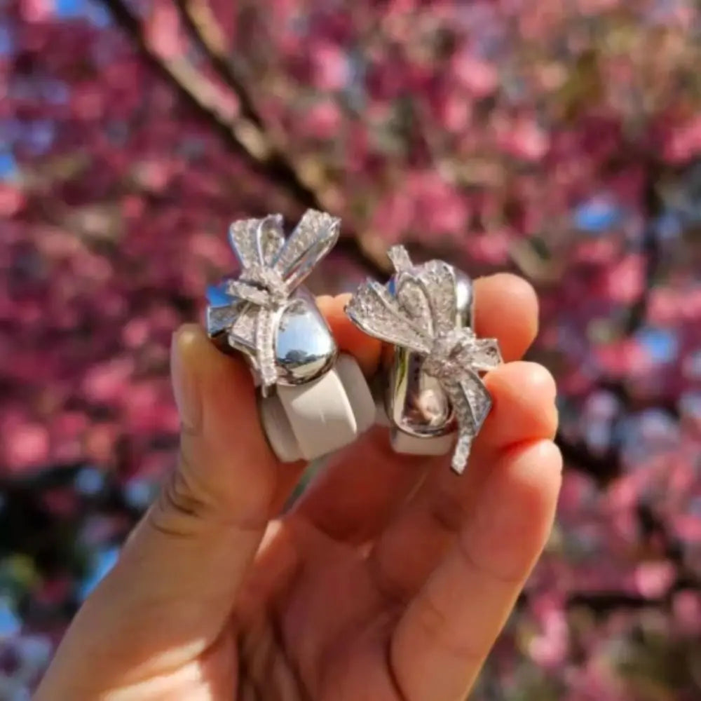 DIY Headphone Diameter Buckle Zircon Rotatable Headphone Decoration Clip Easy to Install Removeable Earbud Accessories