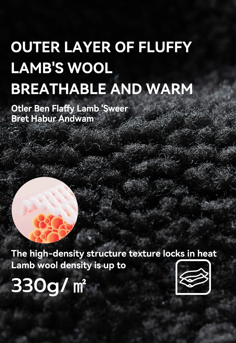 VECTOR Lamb Wool and Cotton Vest Skin Friendly Heat Gathering Lightweight and Temperature Locking Indoor and Outdoor Skiing