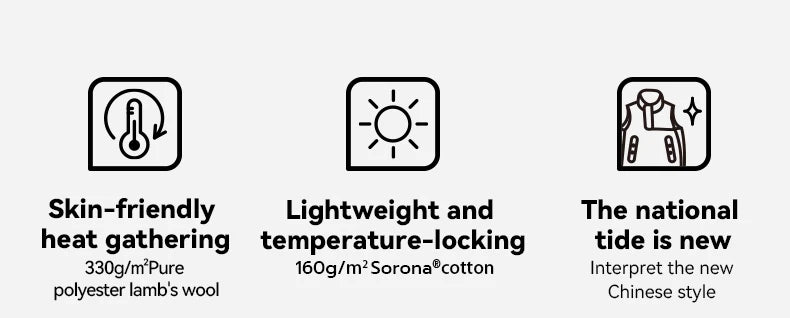 VECTOR Lamb Wool and Cotton Vest Skin Friendly Heat Gathering Lightweight and Temperature Locking Indoor and Outdoor Skiing