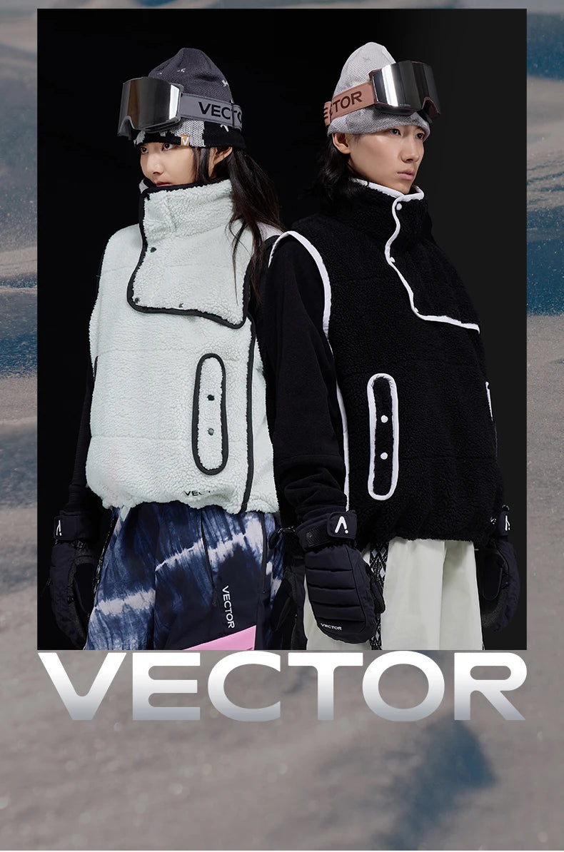 VECTOR Lamb Wool and Cotton Vest Skin Friendly Heat Gathering Lightweight and Temperature Locking Indoor and Outdoor Skiing