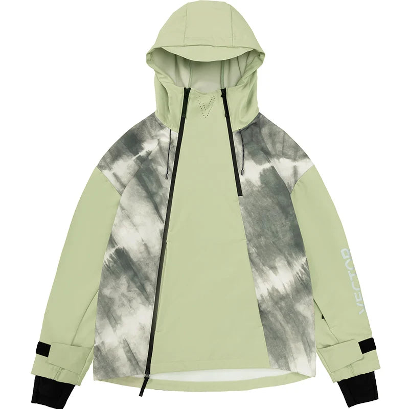 VECTOR Men and Women Splicing Skiing Skiing Top Waterproof Windproof Warm Durable Indoor and Outdoor Skiing Snowboard Jacket