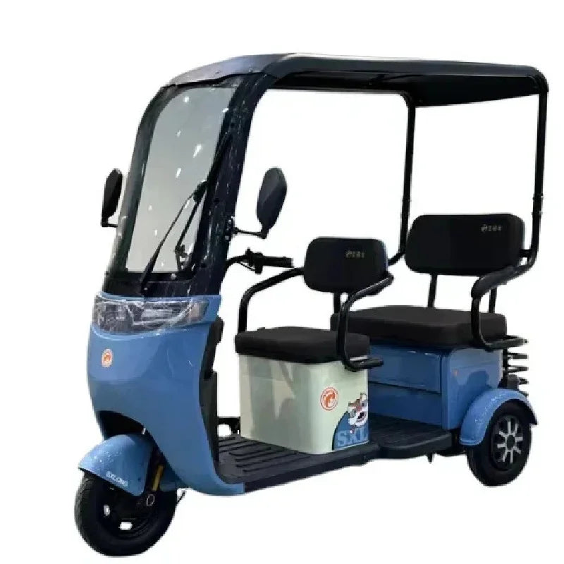 3 Wheel Passenger Electric Bike Tricycle  Scooter With Roof   tricycles for adults child