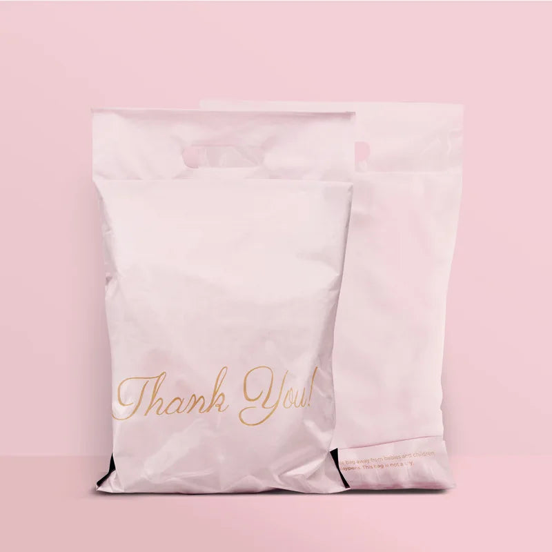 Poly Mailers with Handle 10x13 Pack of 10 Packaging Shipping Bags for Clothing Thank You Mailing Envelope Self Seal Thick Mailer