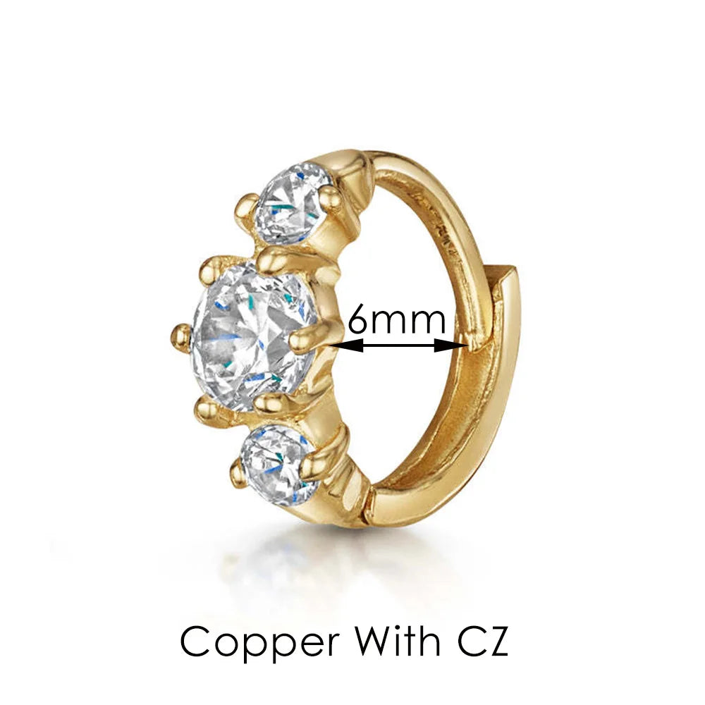 Boucles d’oreilles Ear Cartilage Tragus Helix Piercing Hoop Buckle Earring for Women 1PC Stacking Ear Bone Snug Rook Daith Lobe Fashion INS Jewelry