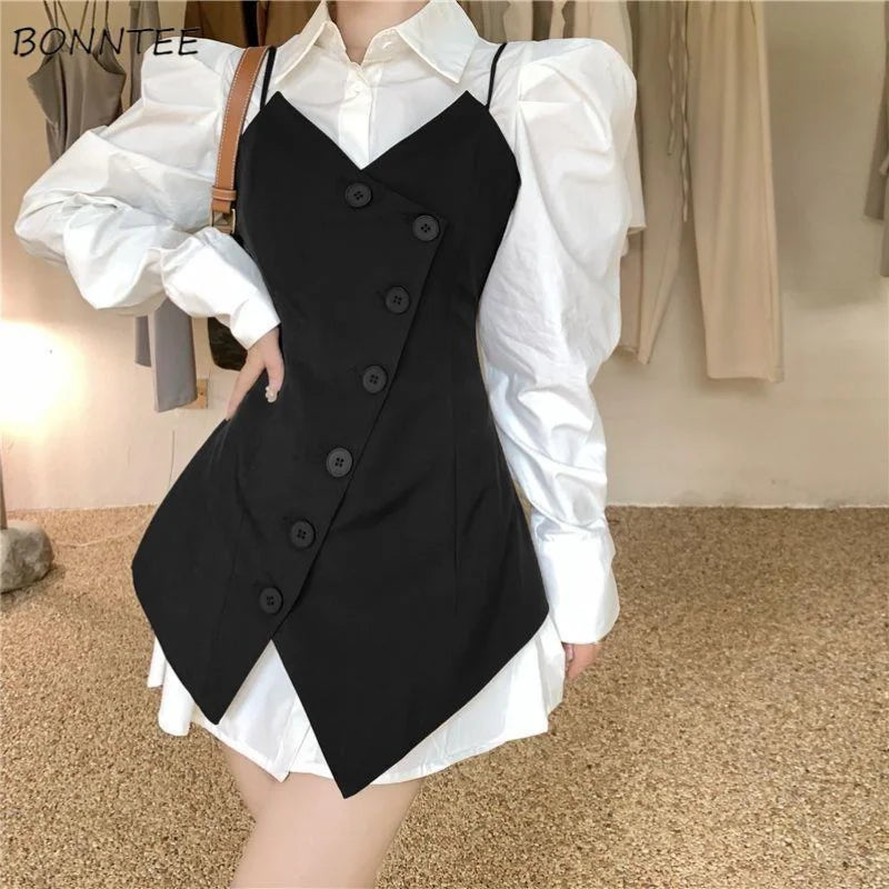 Vests Women Defined Waist Chic Irregular Mid-length Popular Simple Korean Fashion Autumn Temperament Harajuku Classic Coats Ins