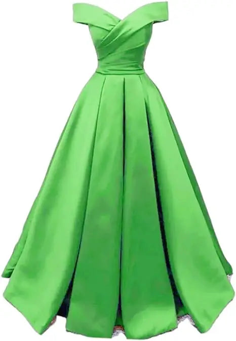 Vintage Off The Shoulder Evening Dresses Long Satin Prom Dress Elegant Women Formal Gowns Wedding Dress Party Dress Customized