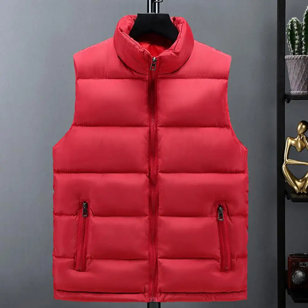 Trendy Vest Coat  Thickened Wear-resistant Waistcoat  Washable Slim Fit Vest