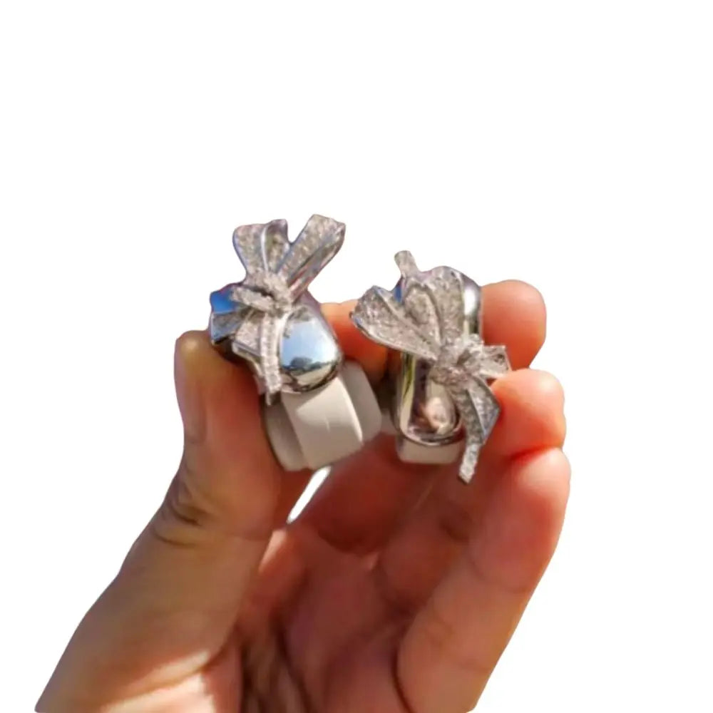 DIY Headphone Diameter Buckle Zircon Rotatable Headphone Decoration Clip Easy to Install Removeable Earbud Accessories