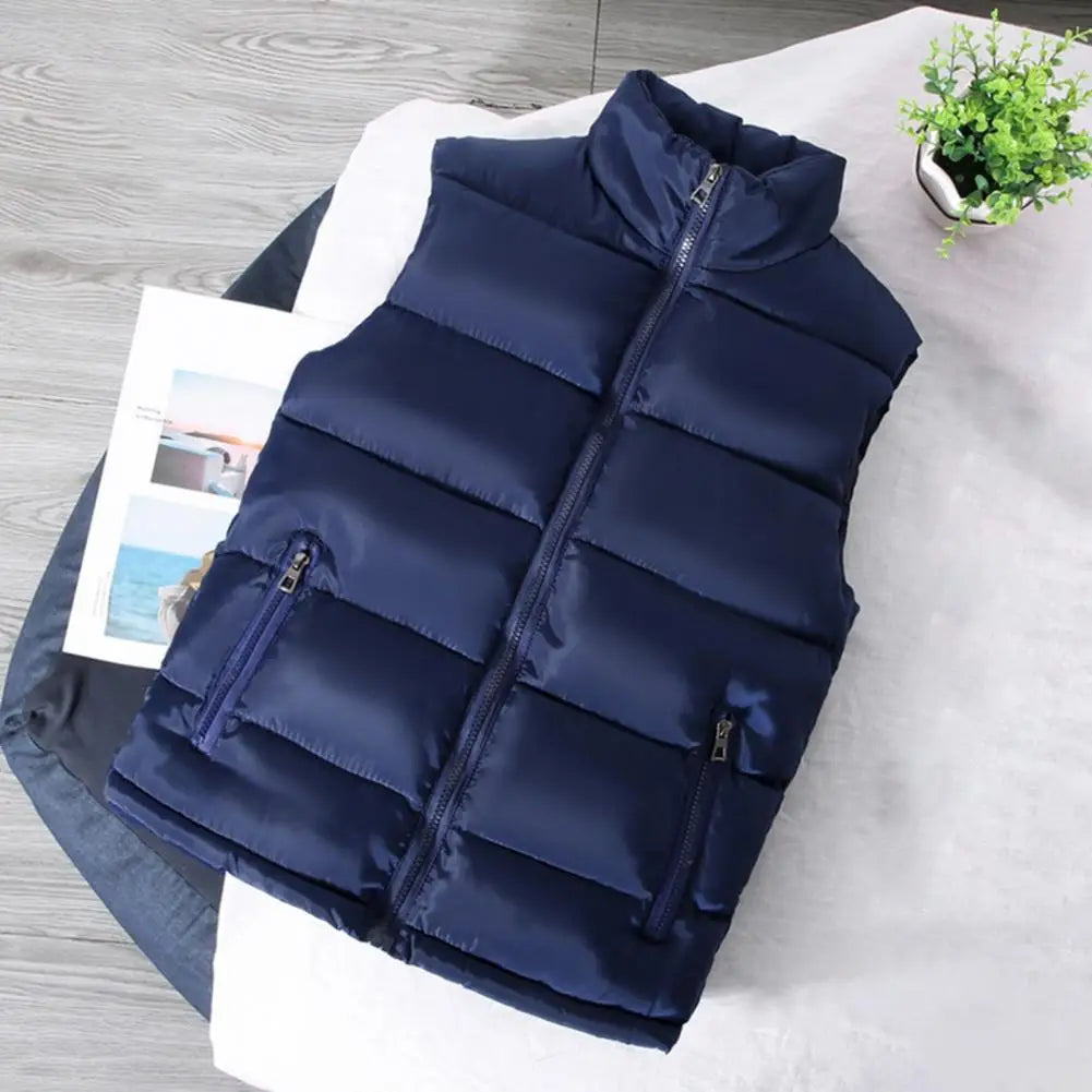 Trendy Vest Coat  Thickened Wear-resistant Waistcoat  Washable Slim Fit Vest