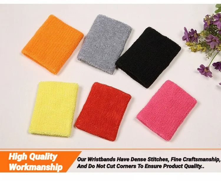 6Pcs Sweat Absorption Sports Wristband Moisture Wicking Wrist Guard For Tennis Basketball Running Sweatbands Bands Absorbent