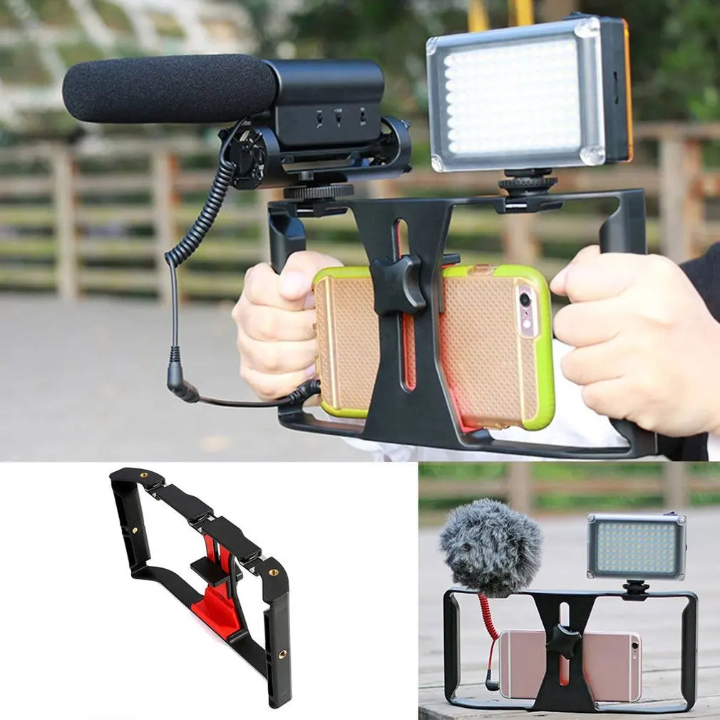 Phone Stabilizer Smartphone Video Case Phone Rig Handheld Cellphone Stabilizer for Live Stream Youtube Mobile Stabilizer