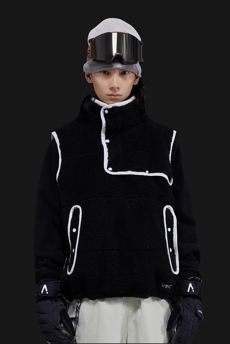 VECTOR Lamb Wool and Cotton Vest Skin Friendly Heat Gathering Lightweight and Temperature Locking Indoor and Outdoor Skiing