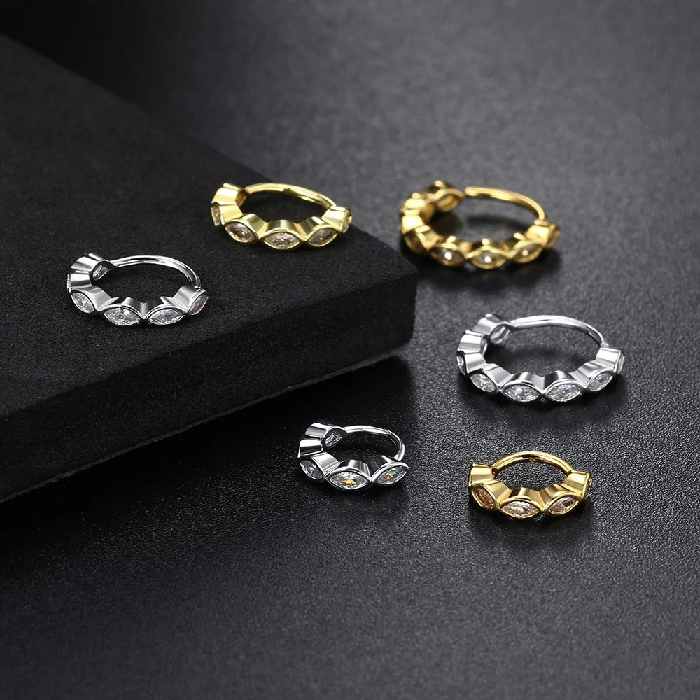 Boucles d’oreilles Ear Cartilage Tragus Helix Piercing Hoop Buckle Earring for Women 1PC Stacking Ear Bone Snug Rook Daith Lobe Fashion INS Jewelry