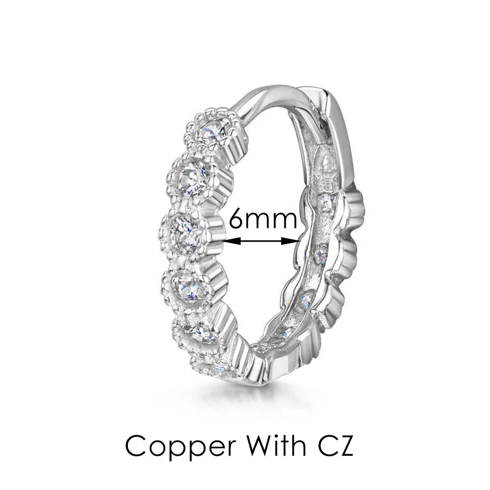 Boucles d’oreilles Ear Cartilage Tragus Helix Piercing Hoop Buckle Earring for Women 1PC Stacking Ear Bone Snug Rook Daith Lobe Fashion INS Jewelry