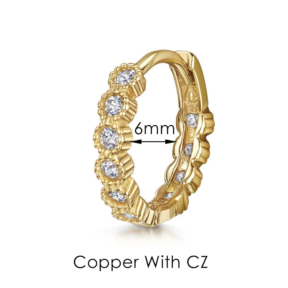 Boucles d’oreilles Ear Cartilage Tragus Helix Piercing Hoop Buckle Earring for Women 1PC Stacking Ear Bone Snug Rook Daith Lobe Fashion INS Jewelry