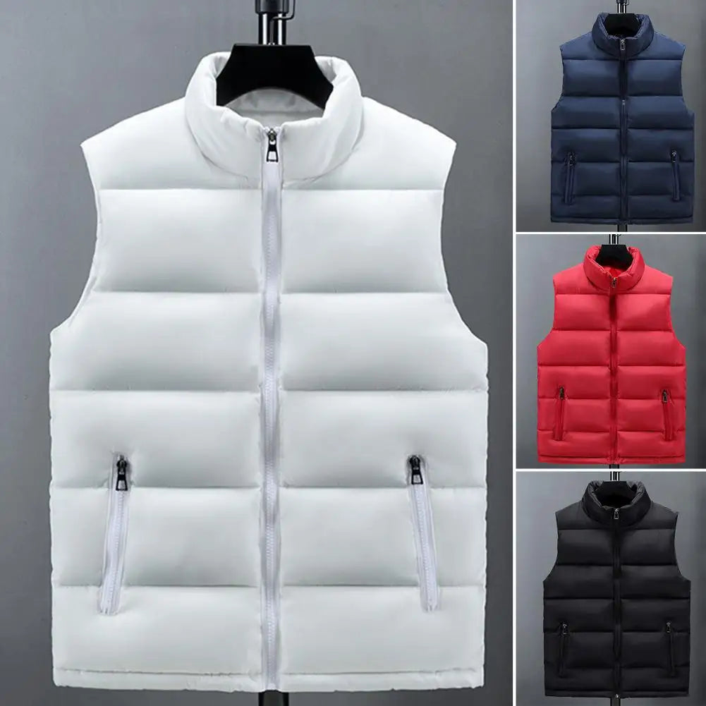 Trendy Vest Coat  Thickened Wear-resistant Waistcoat  Washable Slim Fit Vest