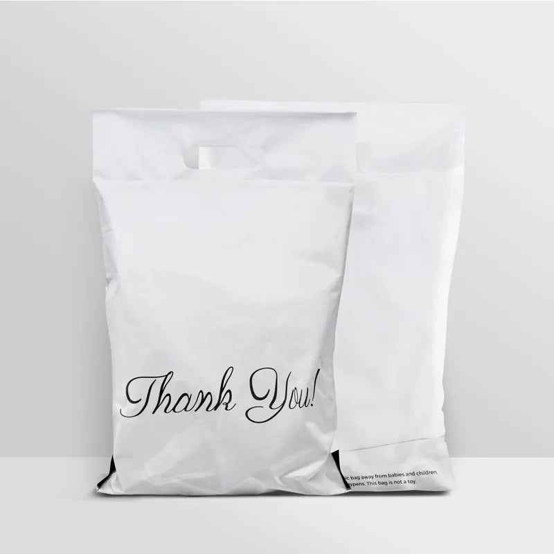 Poly Mailers with Handle 10x13 Pack of 10 Packaging Shipping Bags for Clothing Thank You Mailing Envelope Self Seal Thick Mailer