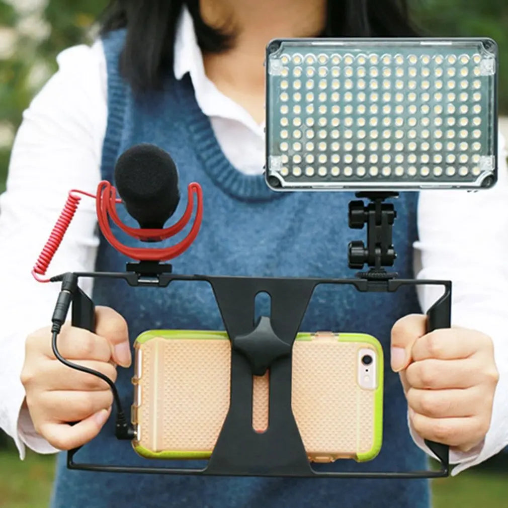 Phone Stabilizer Smartphone Video Case Phone Rig Handheld Cellphone Stabilizer for Live Stream Youtube Mobile Stabilizer