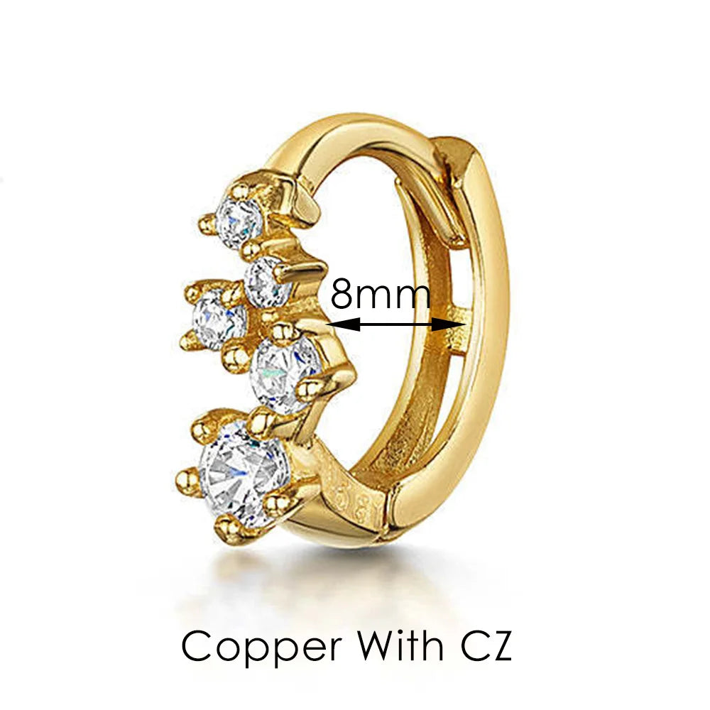 Boucles d’oreilles Ear Cartilage Tragus Helix Piercing Hoop Buckle Earring for Women 1PC Stacking Ear Bone Snug Rook Daith Lobe Fashion INS Jewelry