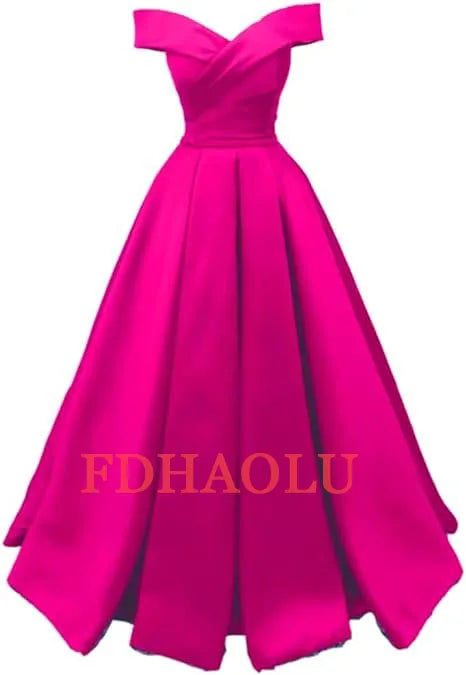 Vintage Off The Shoulder Evening Dresses Long Satin Prom Dress Elegant Women Formal Gowns Wedding Dress Party Dress Customized