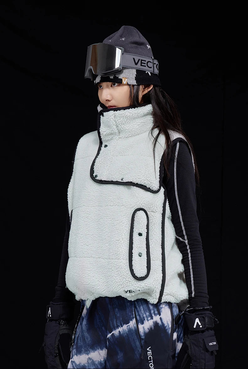 VECTOR Lamb Wool and Cotton Vest Skin Friendly Heat Gathering Lightweight and Temperature Locking Indoor and Outdoor Skiing