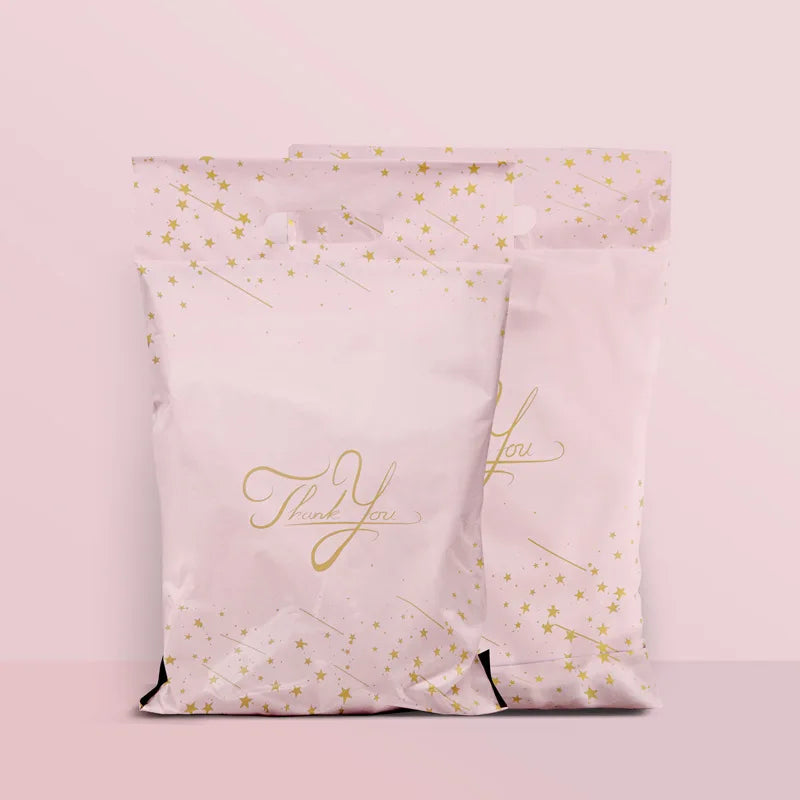 Poly Mailers with Handle 10x13 Pack of 10 Packaging Shipping Bags for Clothing Thank You Mailing Envelope Self Seal Thick Mailer