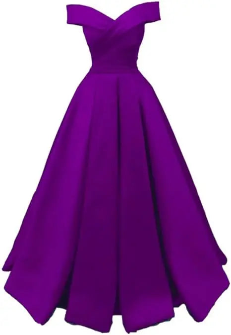 Vintage Off The Shoulder Evening Dresses Long Satin Prom Dress Elegant Women Formal Gowns Wedding Dress Party Dress Customized