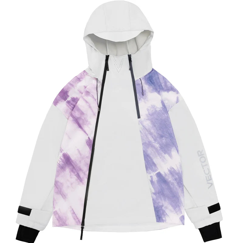 VECTOR Men and Women Splicing Skiing Skiing Top Waterproof Windproof Warm Durable Indoor and Outdoor Skiing Snowboard Jacket