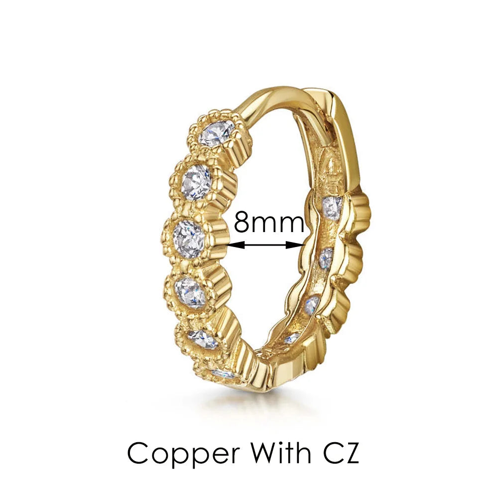 Boucles d’oreilles Ear Cartilage Tragus Helix Piercing Hoop Buckle Earring for Women 1PC Stacking Ear Bone Snug Rook Daith Lobe Fashion INS Jewelry