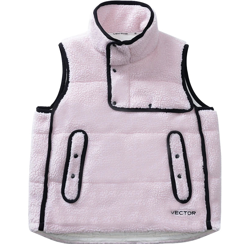 VECTOR Lamb Wool and Cotton Vest Skin Friendly Heat Gathering Lightweight and Temperature Locking Indoor and Outdoor Skiing