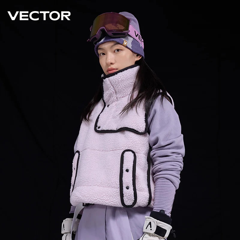VECTOR Lamb Wool and Cotton Vest Skin Friendly Heat Gathering Lightweight and Temperature Locking Indoor and Outdoor Skiing