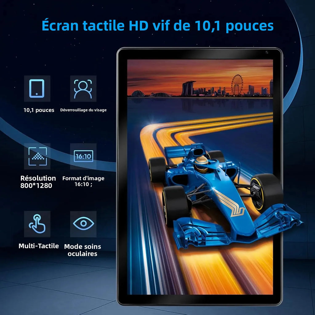 10 Inch Tablet Android 15 A523 8 Core Tablets 24GB+128GB 1TB Expansion WiFi 6 5MP+8MP Stylus Keyboard Mouse Headphone PC PAD Set