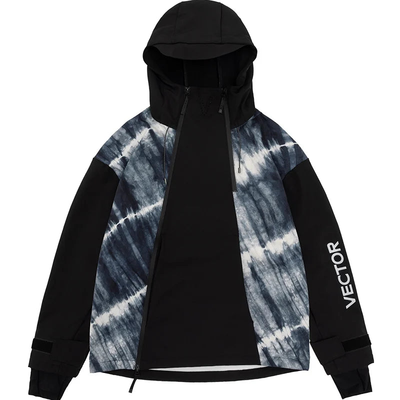 VECTOR Men and Women Splicing Skiing Skiing Top Waterproof Windproof Warm Durable Indoor and Outdoor Skiing Snowboard Jacket